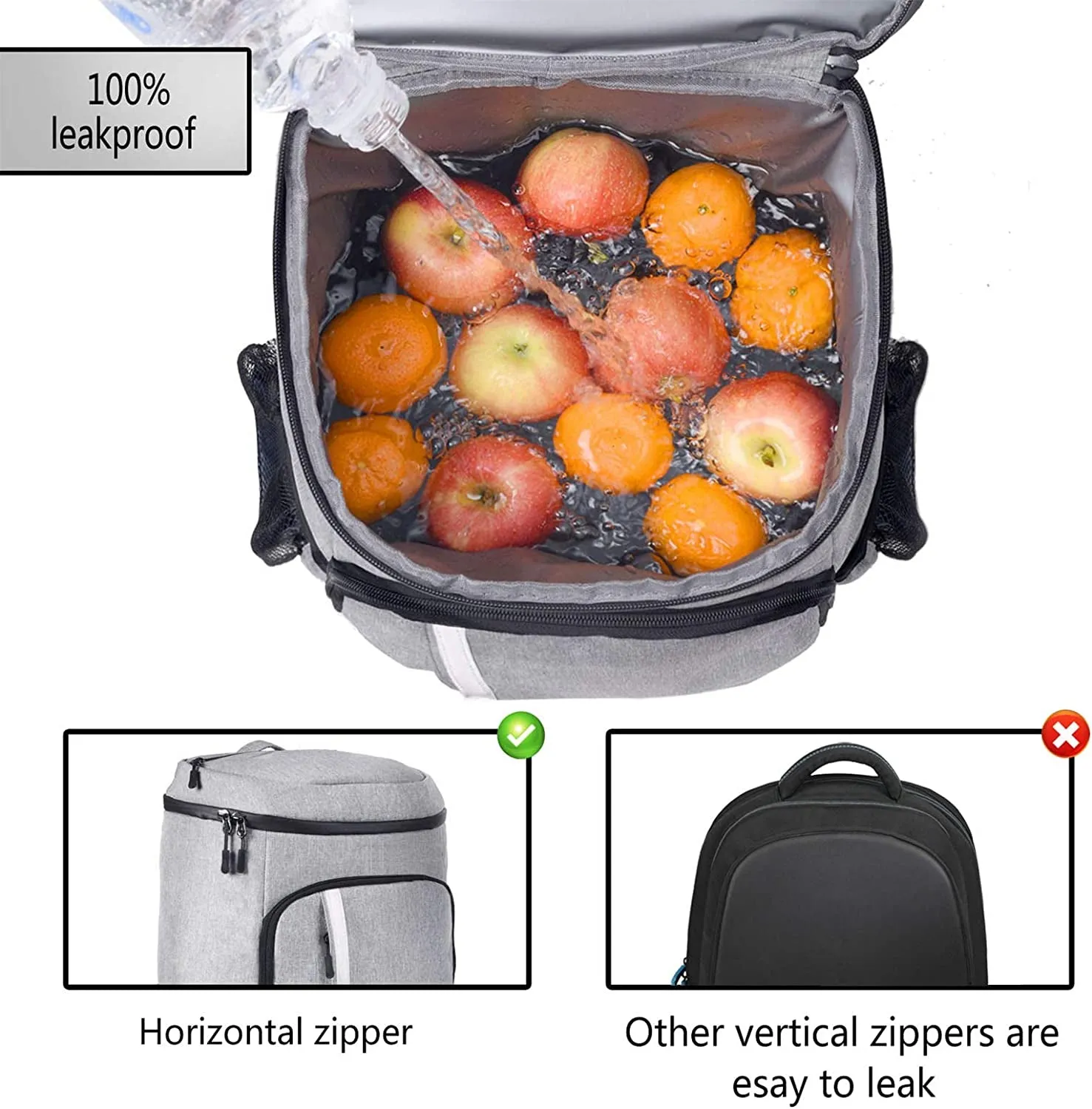 FORICH Insulated Waterproof Backpack Cooler Bag - Perfect for Work, Picnics, and More! Holds 30 Cans