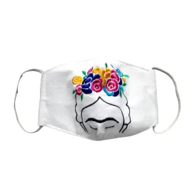 Frida Kahlo Embroidered Face Mask with Filter Pocket - Thailand