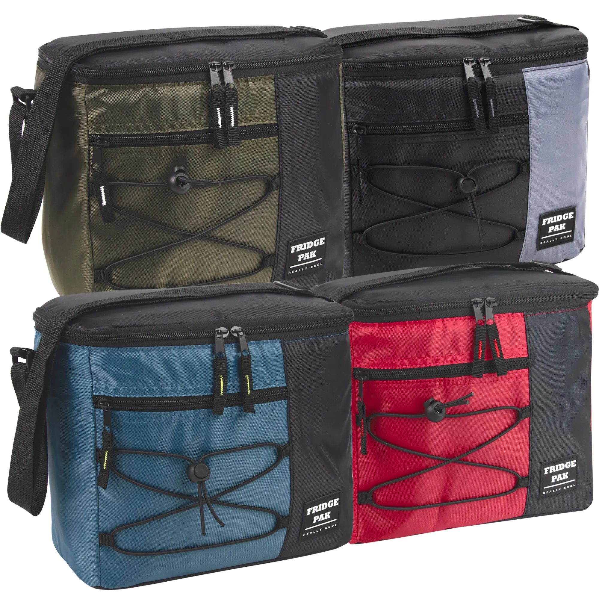 Fridge Pak 12-Can Bungee Cooler Bag - 4 Colors