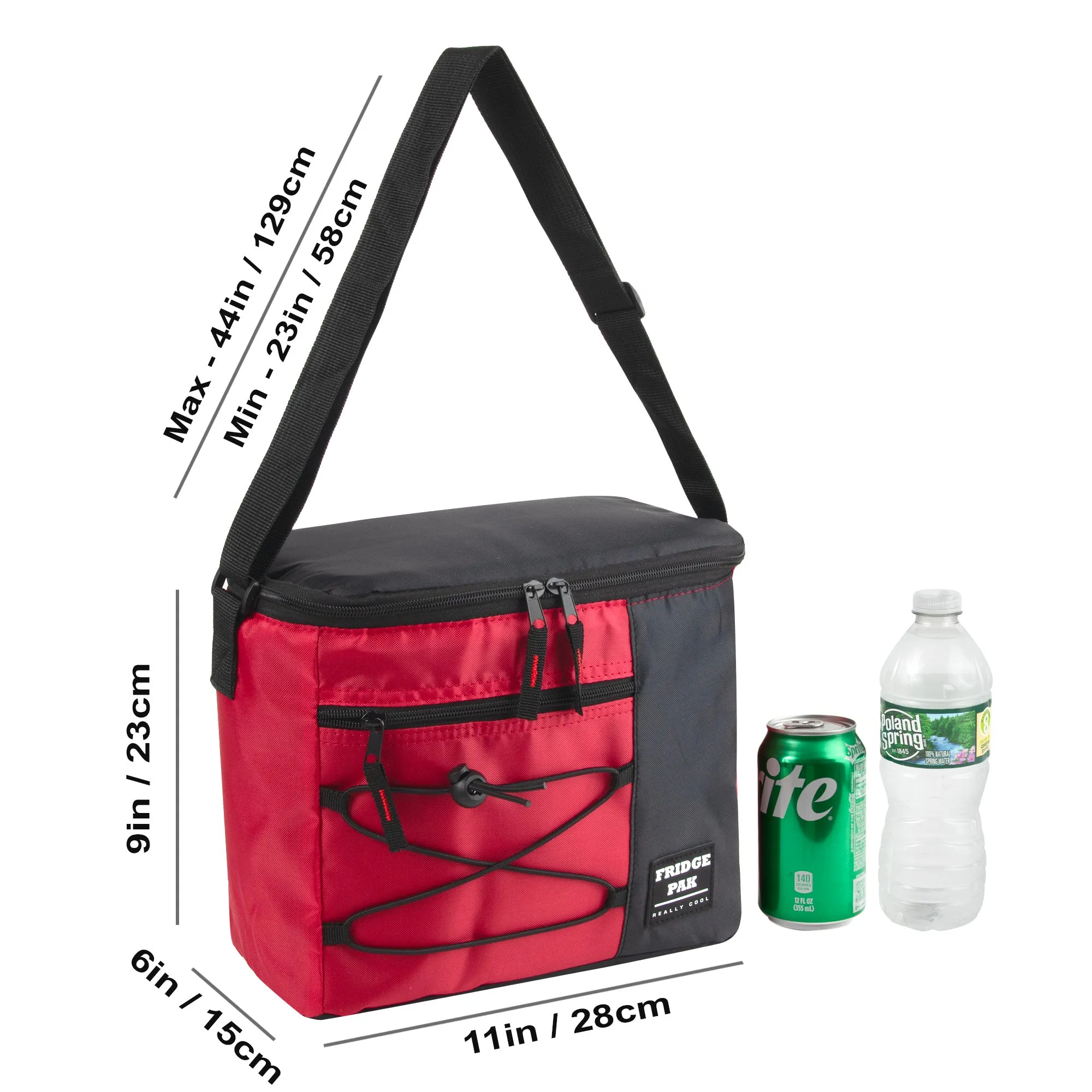 Fridge Pak 12-Can Bungee Cooler Bag - 4 Colors