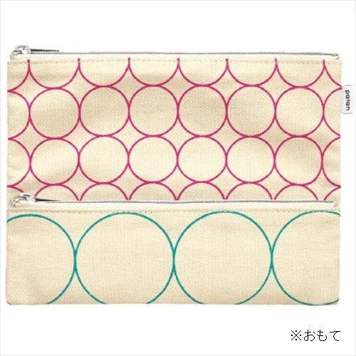 Gakken BH120 Patan Pencil Case Bnbg Canvas Large Capacity Pencil Case Geometric Pattern Plaid Dots