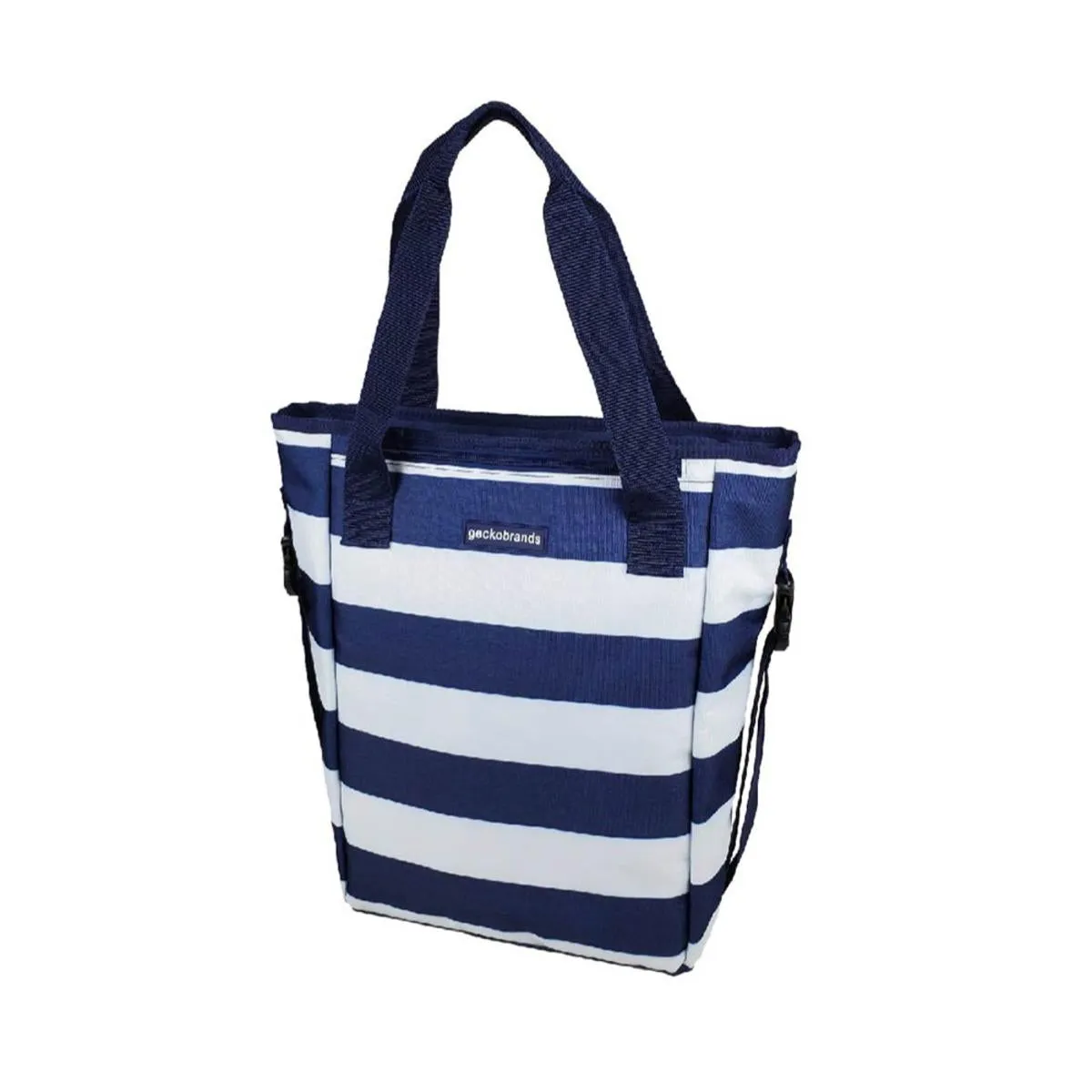 Geckobrands Convertible Tote & Backpack - Blue/White Stripe