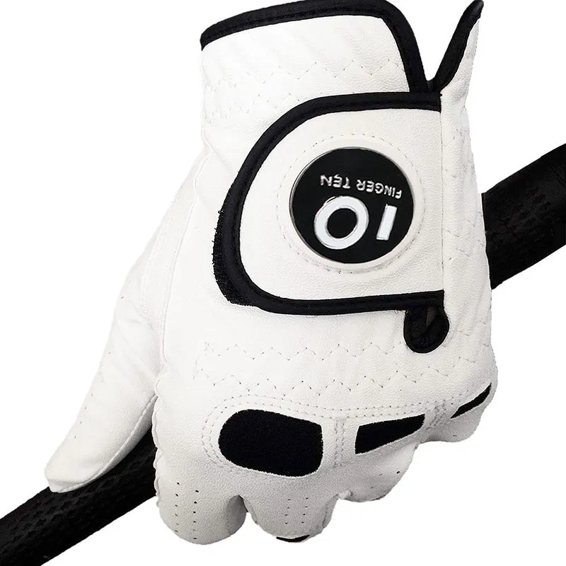 Golf Gloves Men All Weather with Ball Marker 2 Pack