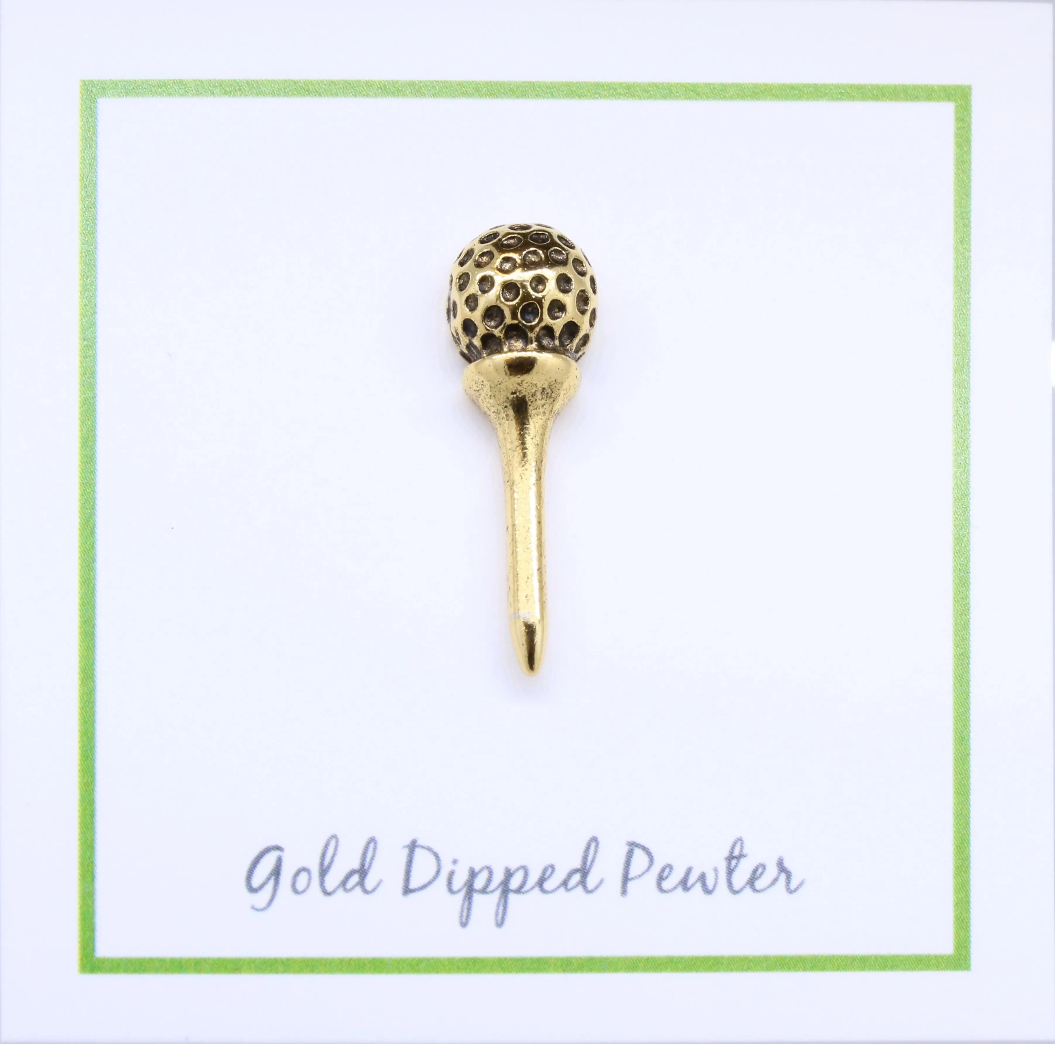 Golf Tee Gold Lapel Pin