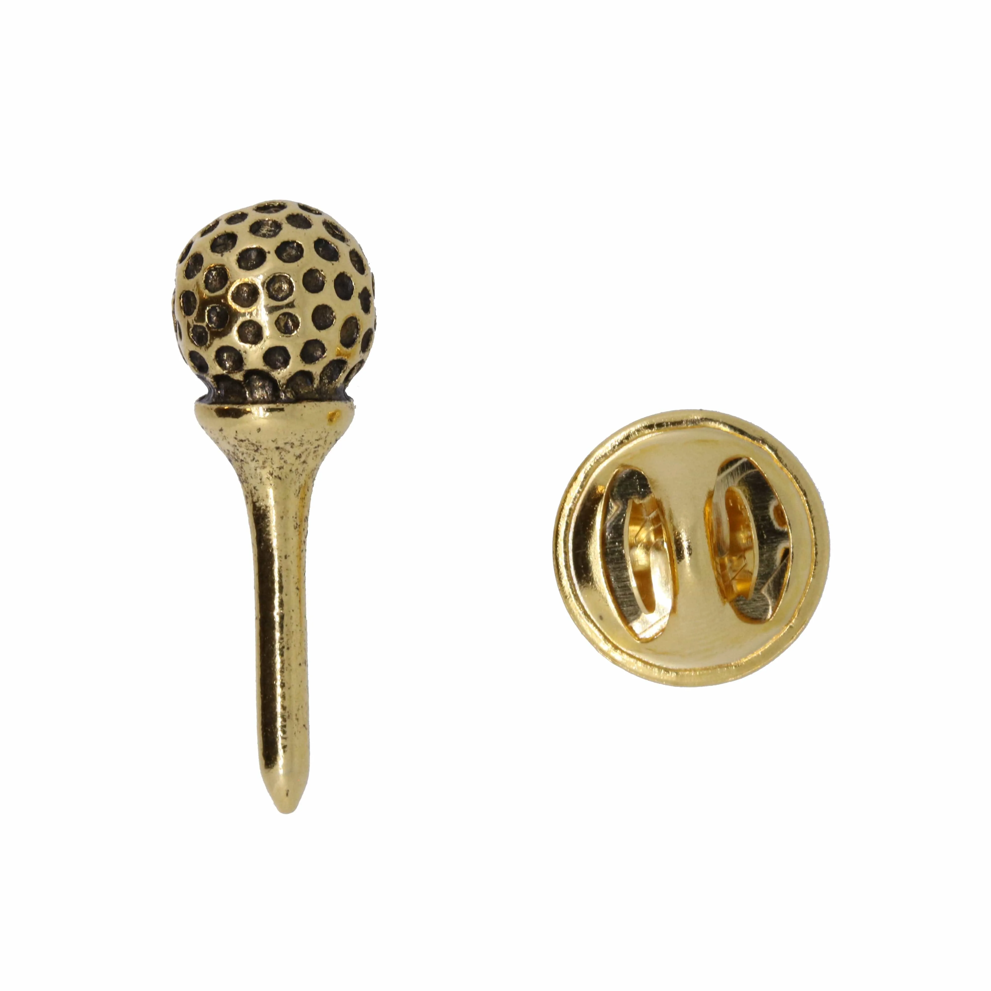 Golf Tee Gold Lapel Pin