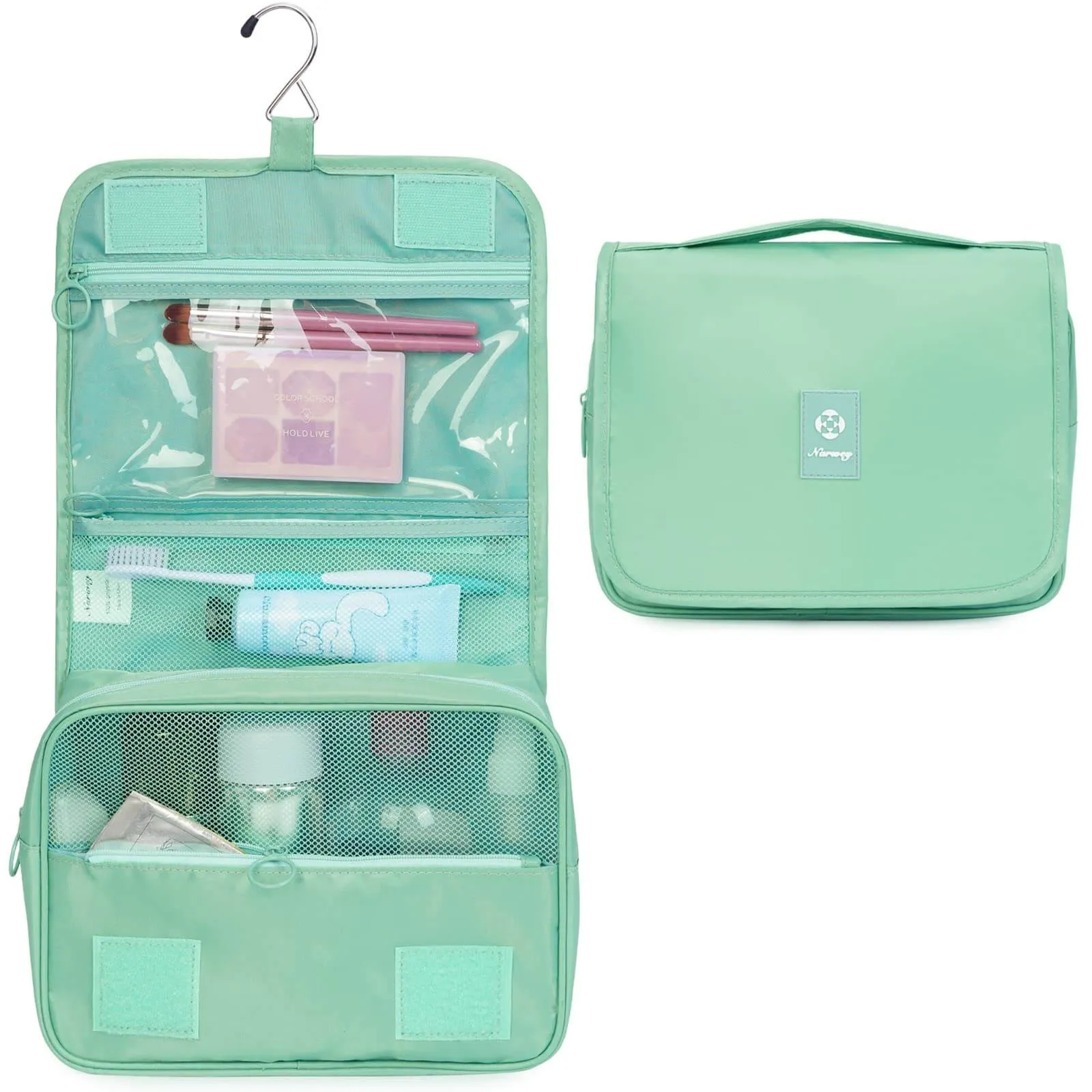 Hanging Travel Toiletry Make up Organizer Bag Pure Color