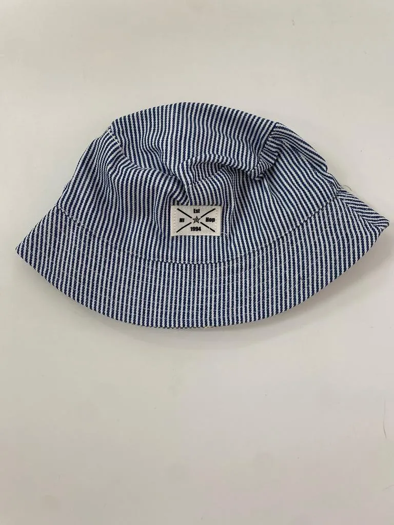 Hi Hop Nautical Stripe Bucket Hat blue/red 3-4Y