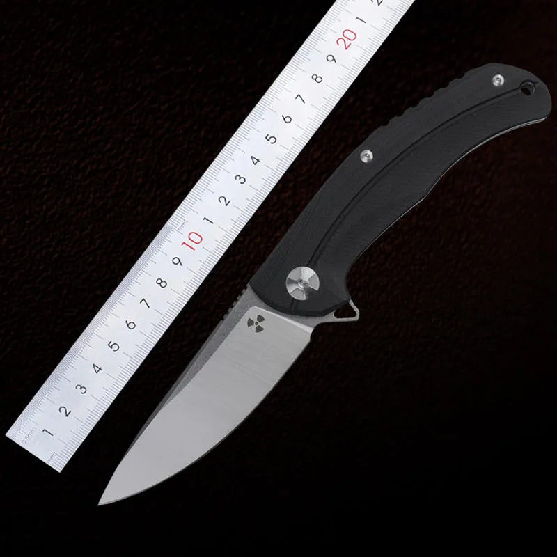 High Quality D2 Blade And G10 Handle Outdoor Camping Gift Folding Pocket Knife With Nylon Bag Gift Box