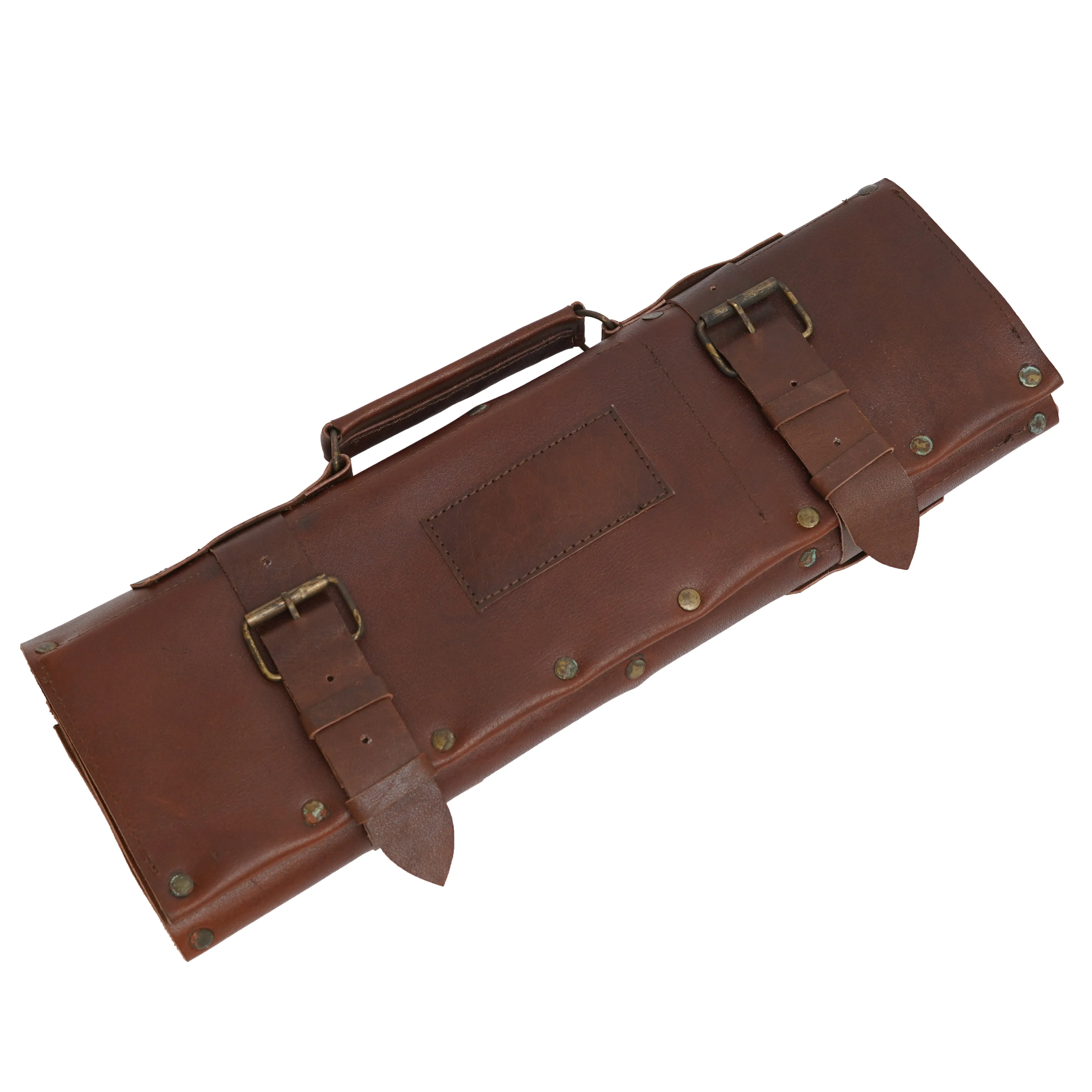 High-Quality Genuine Leather Knife Roll for Professional Chefs