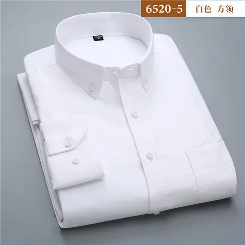 High Quality Solid Cotton Long Sleeve Shirt #652XX