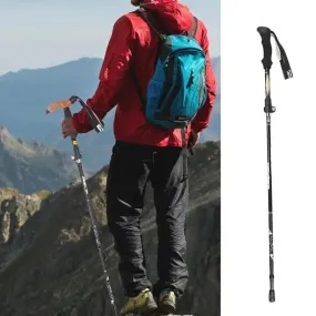 Hiking Poles 5 Sections Foldable Walking Stick Trekking Pole Durable Compact Hiking Stick Telescoping Walking Stick for Trekking