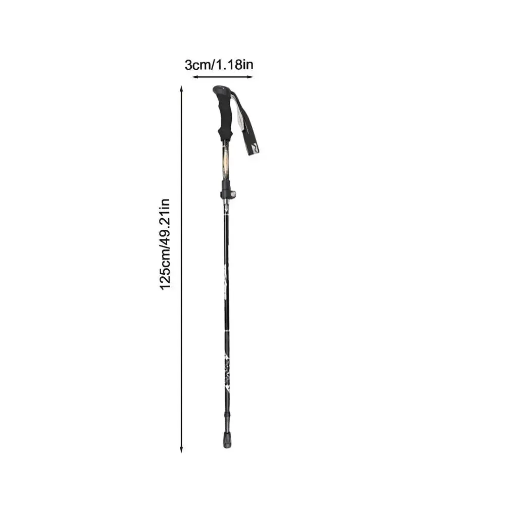 Hiking Poles 5 Sections Foldable Walking Stick Trekking Pole Durable Compact Hiking Stick Telescoping Walking Stick for Trekking