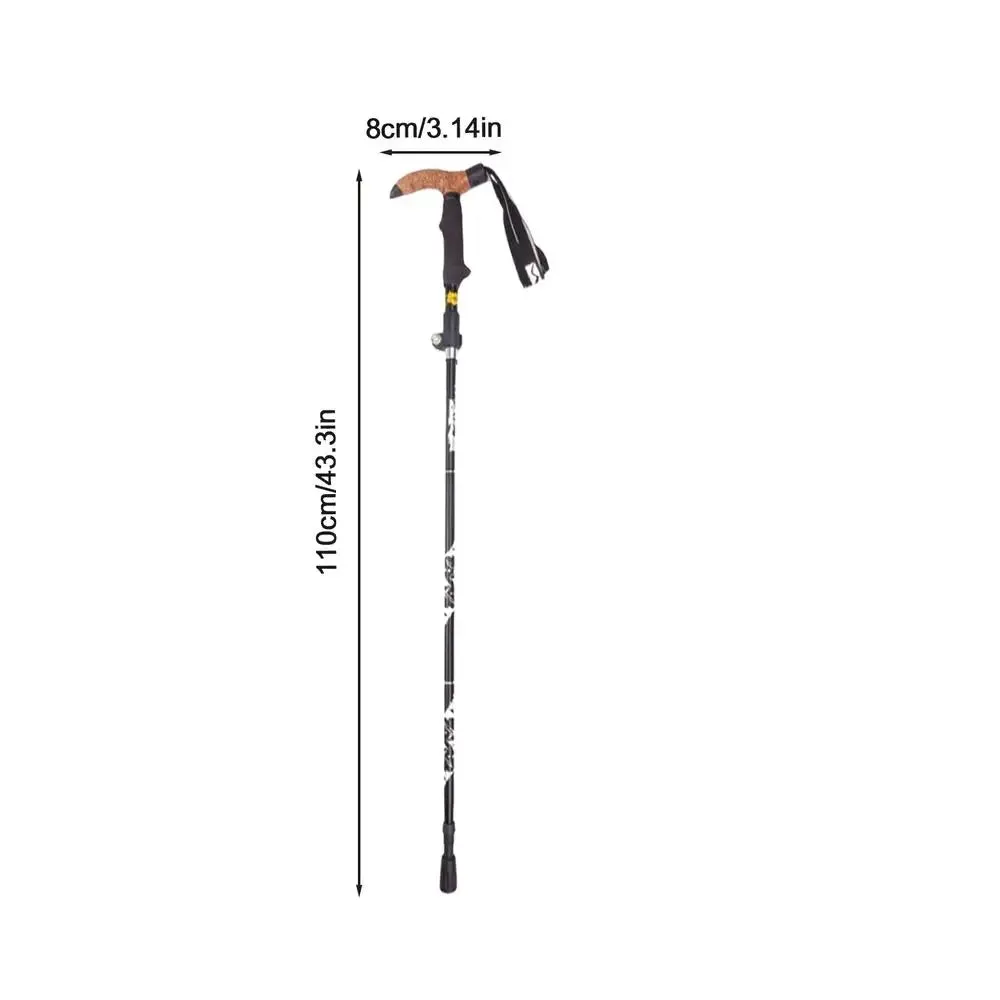 Hiking Poles 5 Sections Foldable Walking Stick Trekking Pole Durable Compact Hiking Stick Telescoping Walking Stick for Trekking