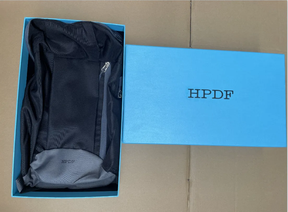 HPDF backpack, fashionable travel backpack, men's and women's backpack