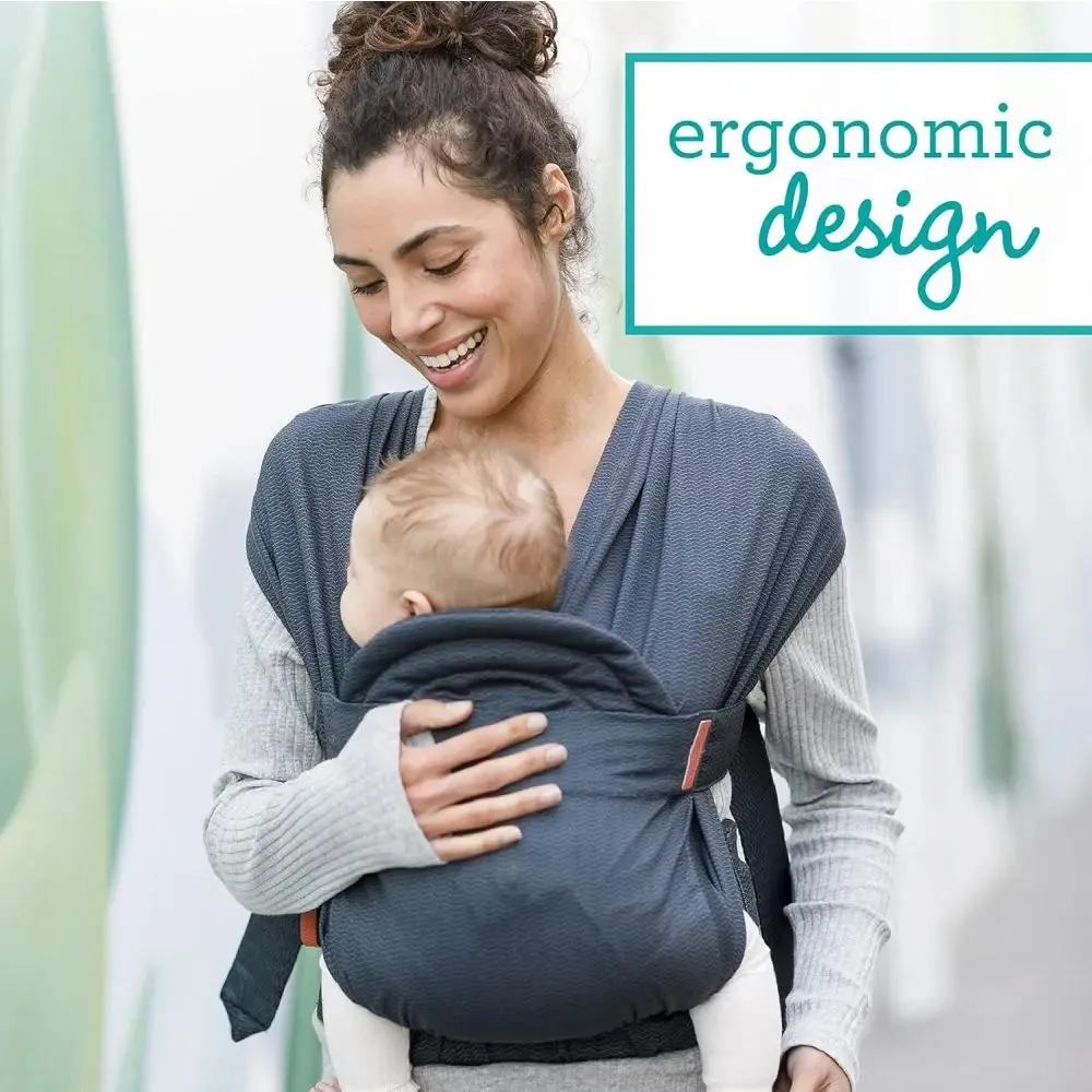 Infantino Hug & Cuddle Adjustable Hybrid Wrap Carrier, Black