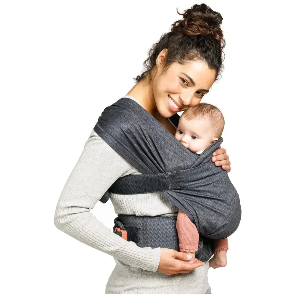 Infantino Hug & Cuddle Adjustable Hybrid Wrap Carrier, Black