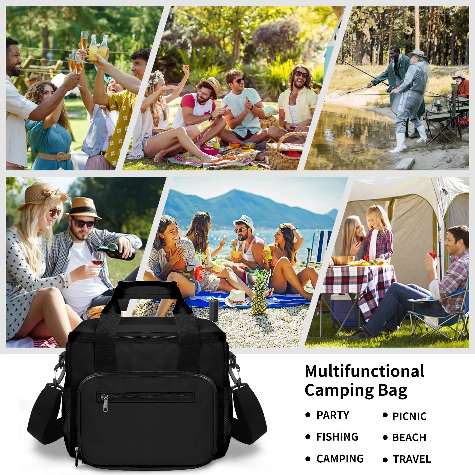 Insulated Multifunctional Leakproof Cooler Picnic Bag