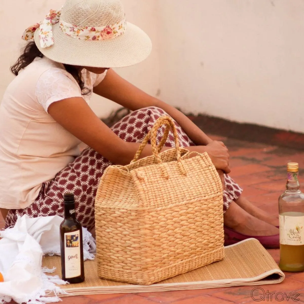 Kauna Reed Large Picnic Basket