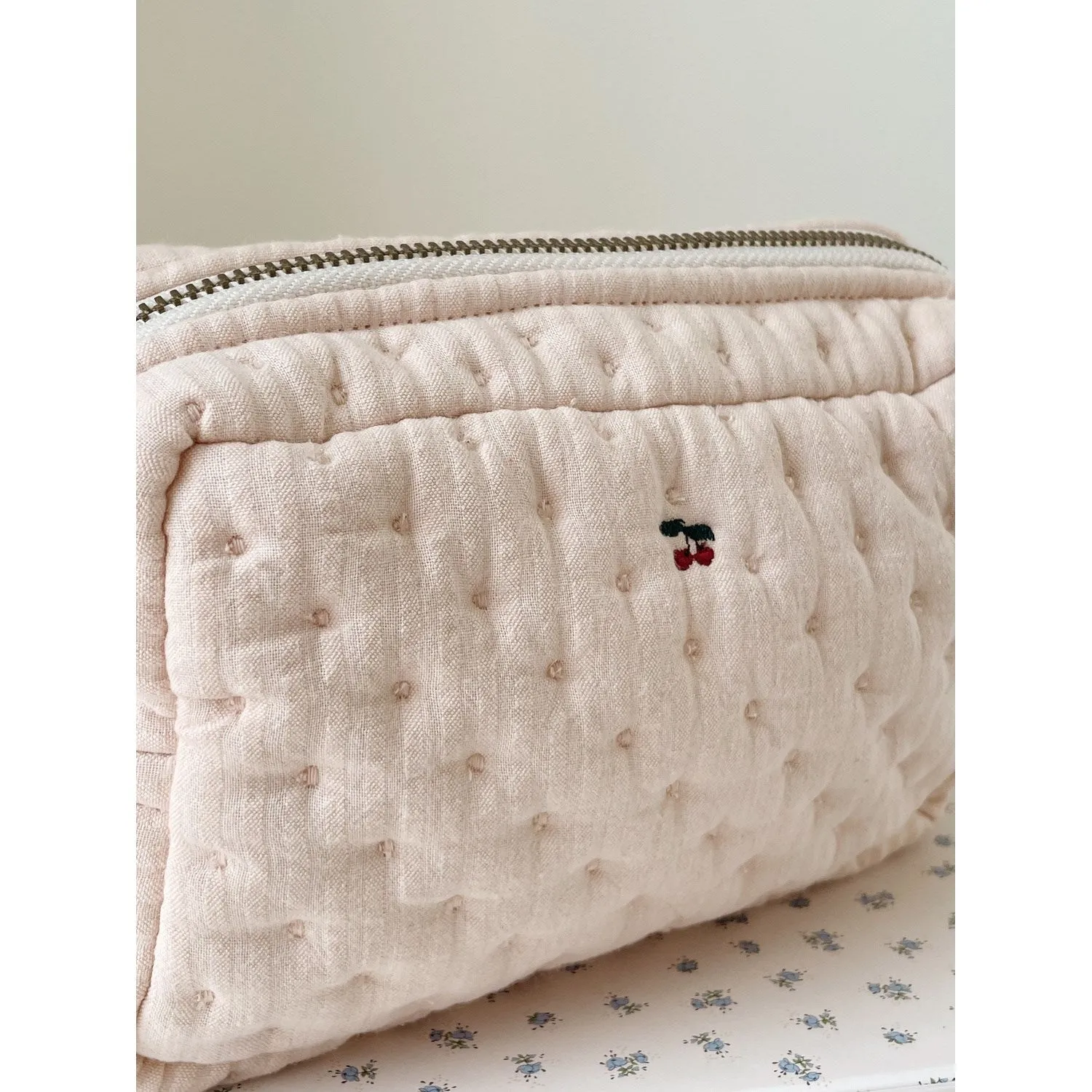 Konges Sløjd Seersucker Toiletry Bag Small Cameo Rose