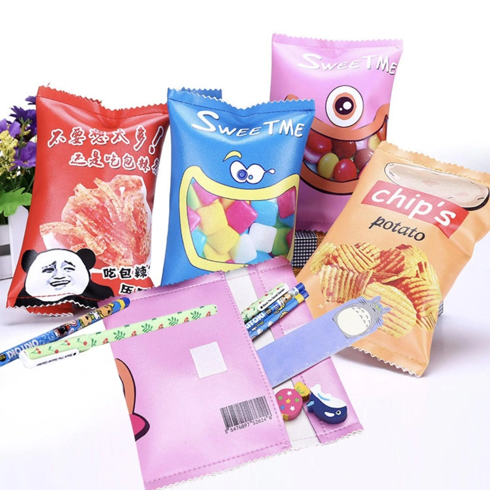 Korea Creative Simulation Potato Chips Snack Pen Bag NP-020025