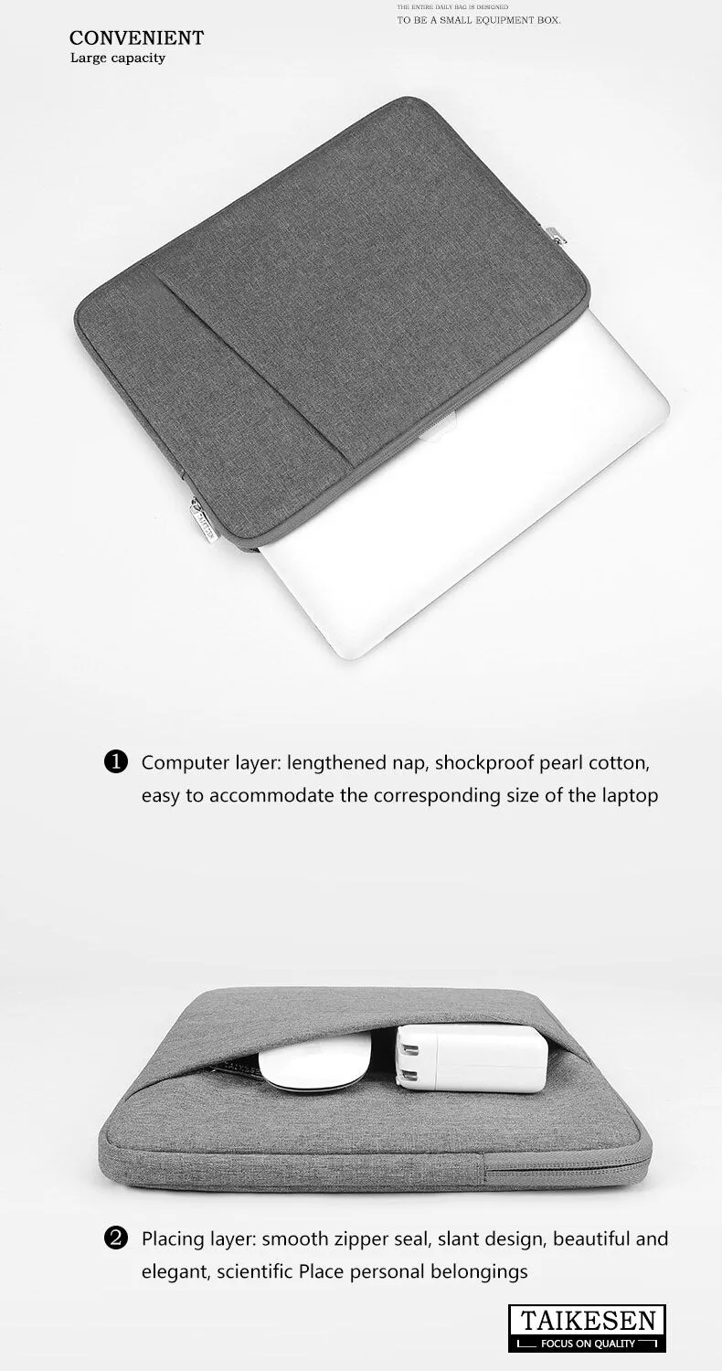 Laptop Notebook Case Tablet Sleeve Cover Bag for Macbook Pro Air Retina Xiaomi Huawei HP Dell