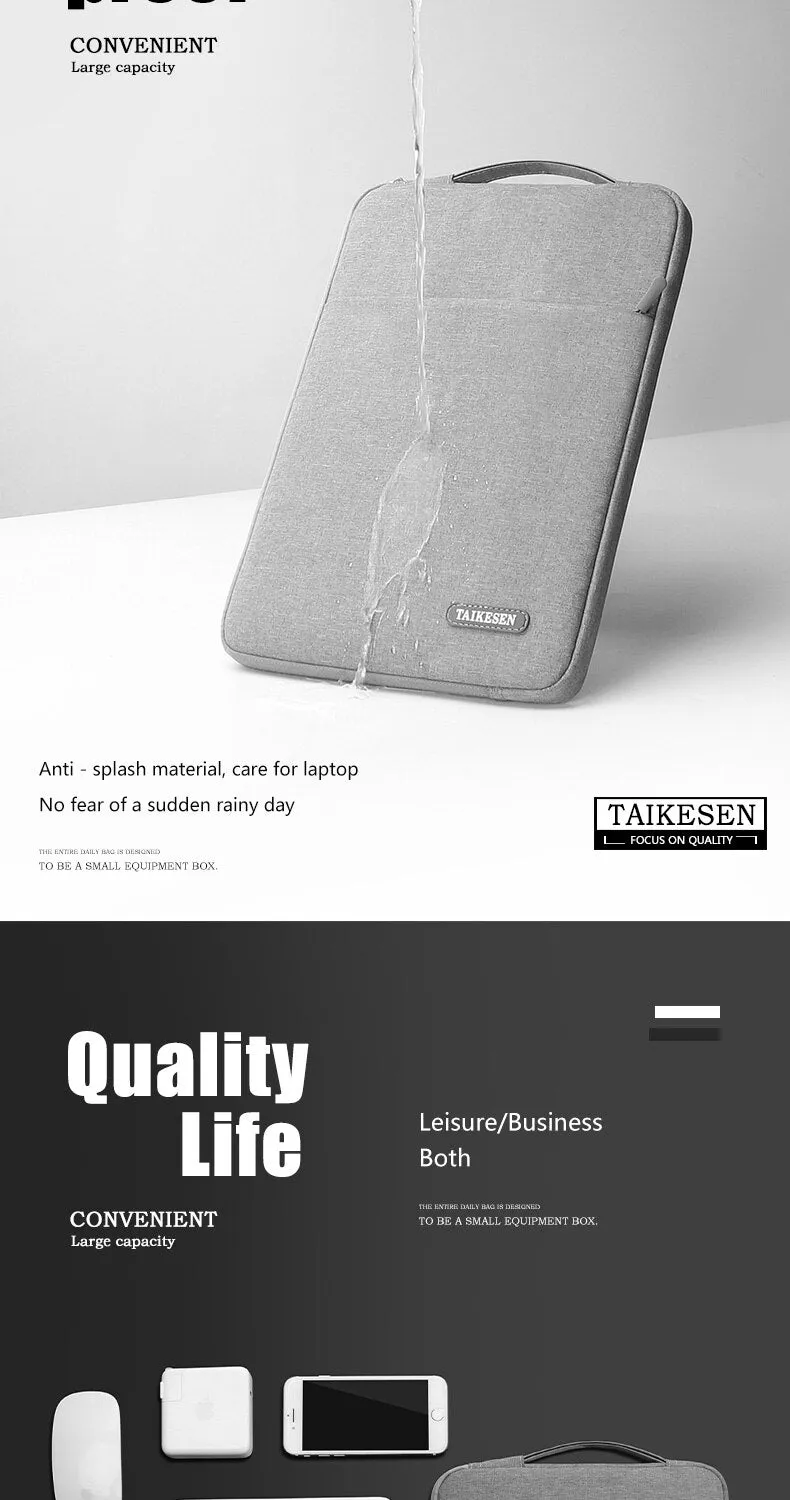 Laptop Notebook Case Tablet Sleeve Cover Bag for Macbook Pro Air Retina Xiaomi Huawei HP Dell