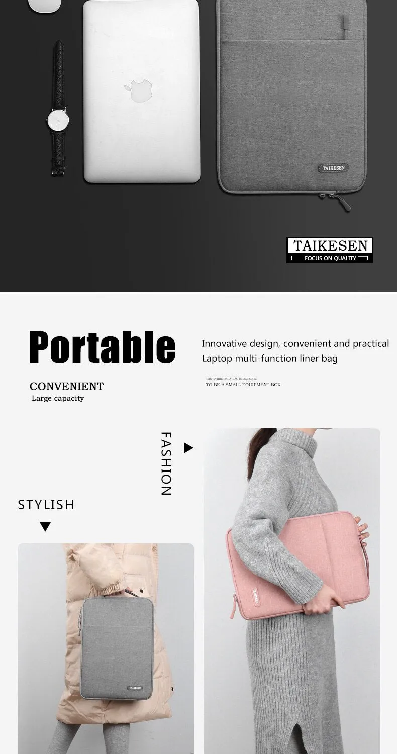 Laptop Notebook Case Tablet Sleeve Cover Bag for Macbook Pro Air Retina Xiaomi Huawei HP Dell