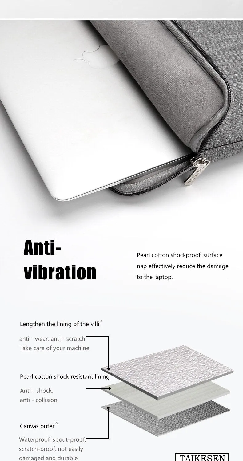 Laptop Notebook Case Tablet Sleeve Cover Bag for Macbook Pro Air Retina Xiaomi Huawei HP Dell