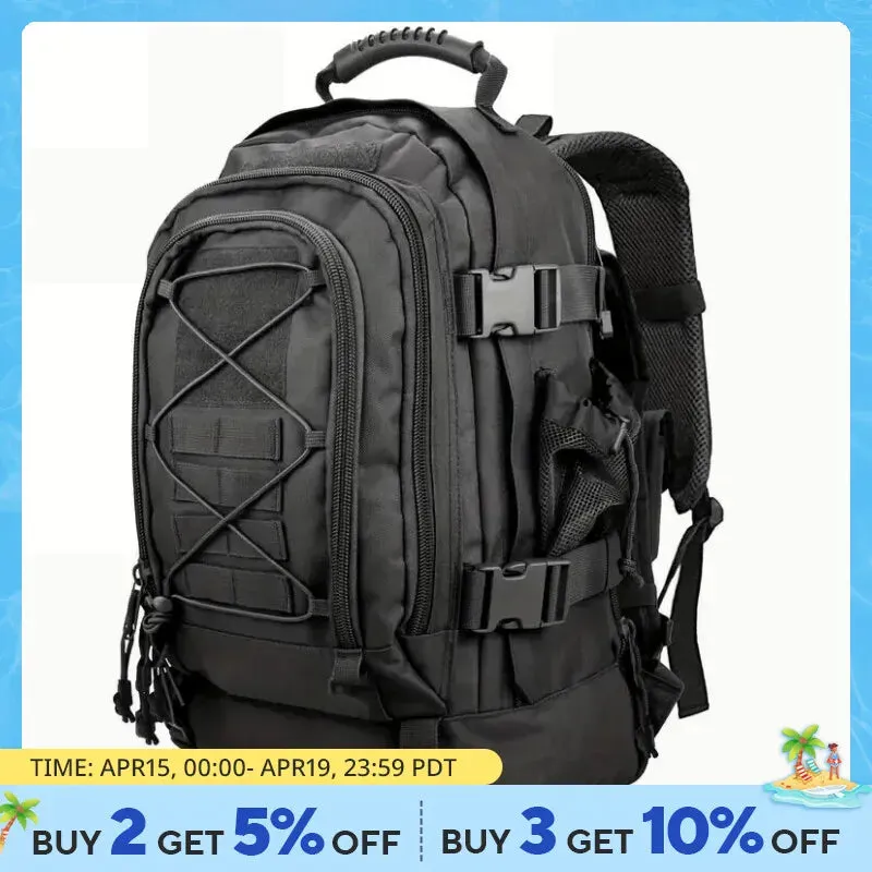 Large Capacity 40L-64L Outdoor Tactical Military Tactics Backpack Travel Hiking Camping Fishing Tool Backpack for Men Women