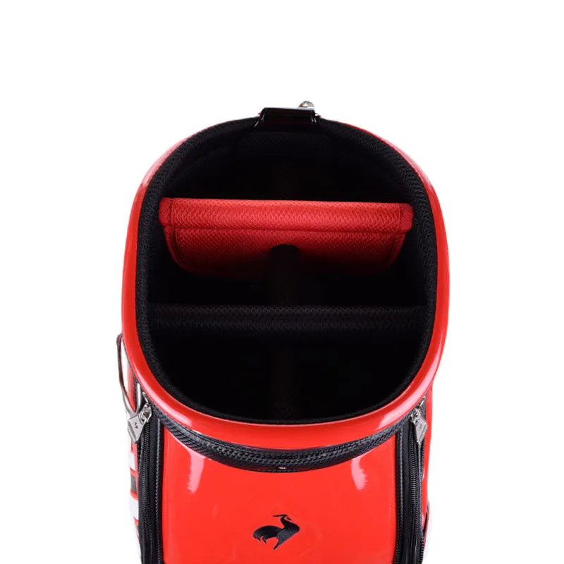 LE COQ SPORTIF GOLF Big Logo 9.5" PU Cart Bag (Black/Red)