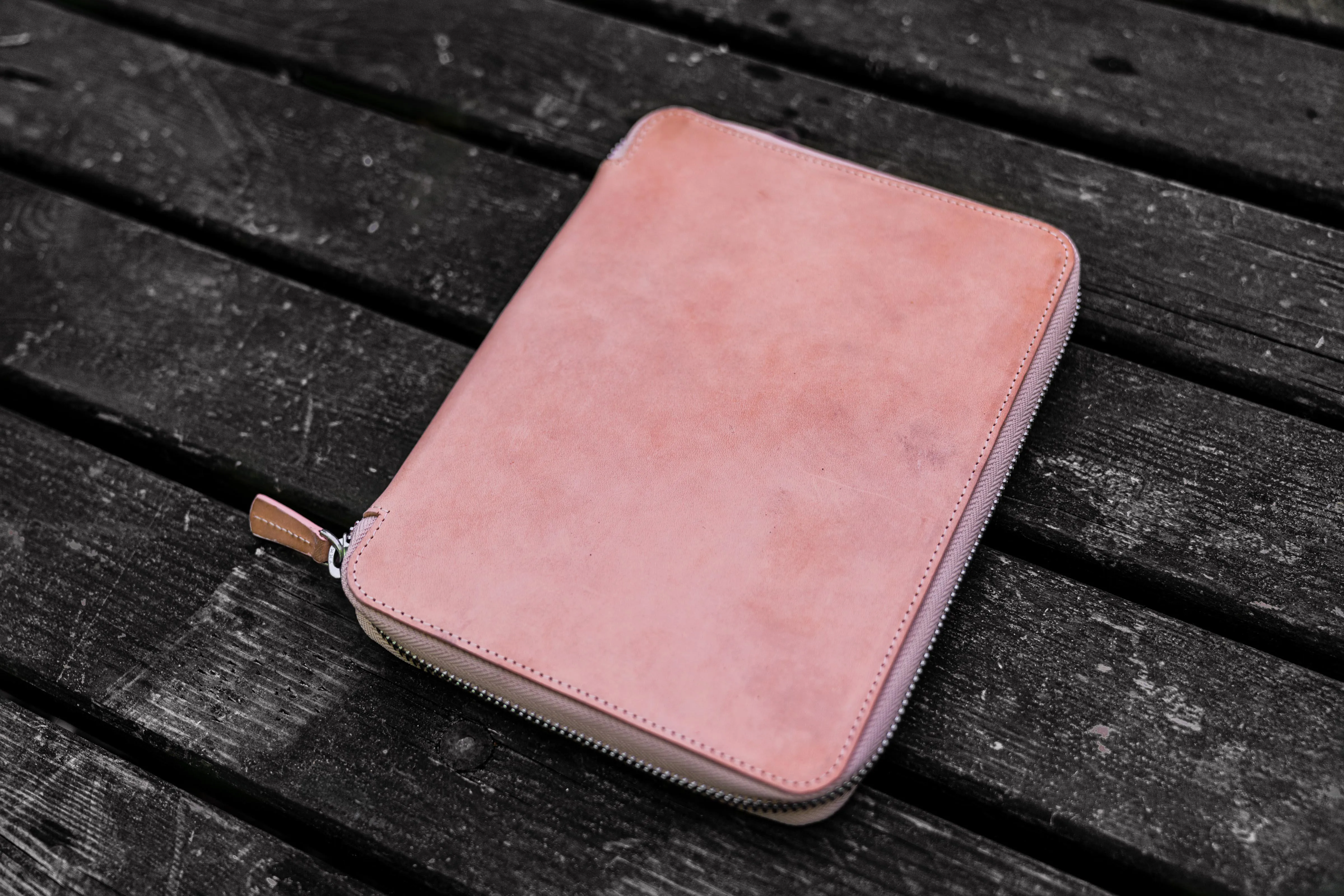 Leather Zippered A5 Leuchtturm1917  Notebook Folio  - Undyed Leather