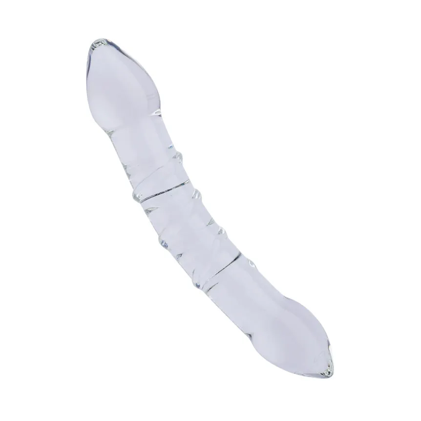 Lucent Ice Double Entry Glass Anal Massager