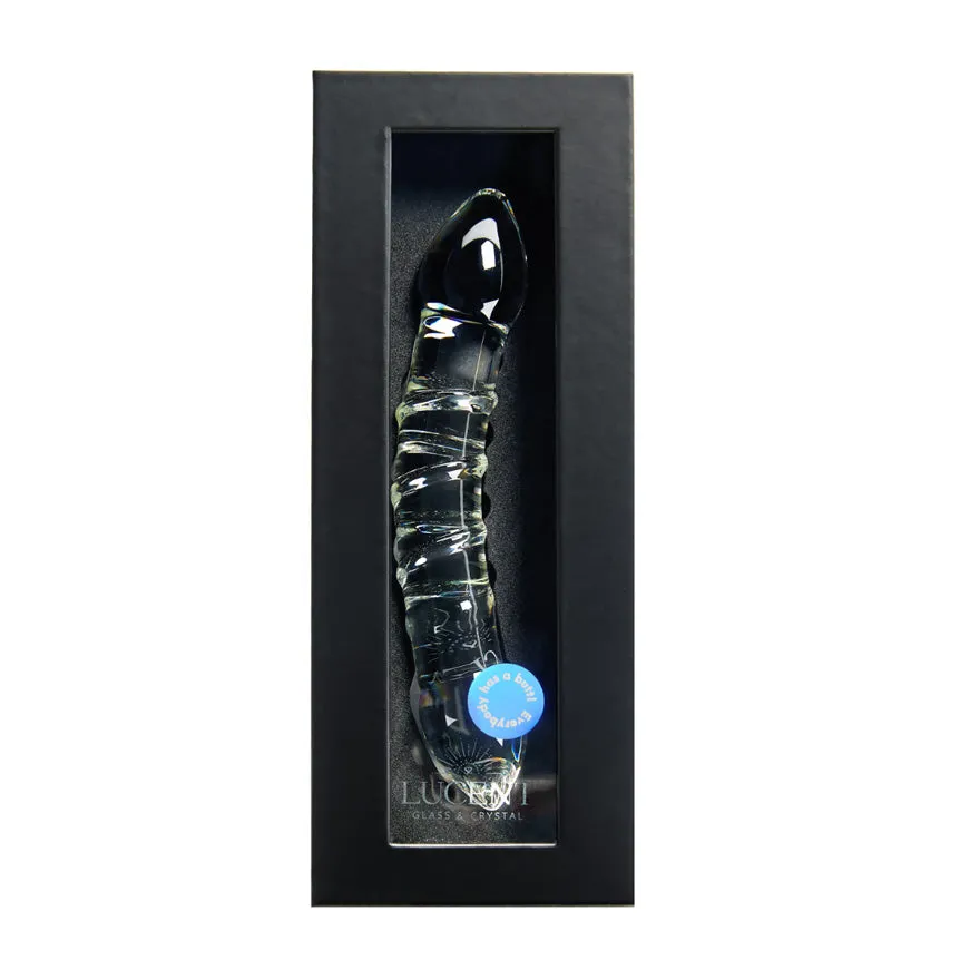 Lucent Ice Double Entry Glass Anal Massager