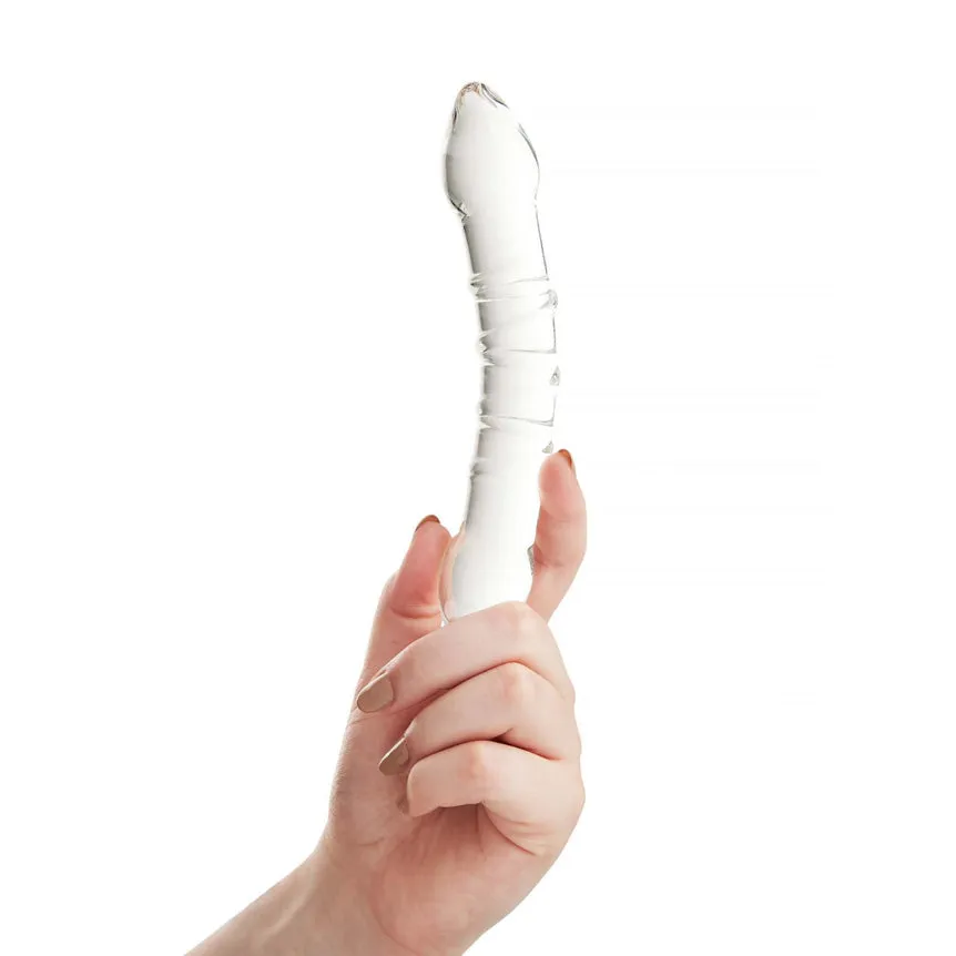 Lucent Ice Double Entry Glass Anal Massager