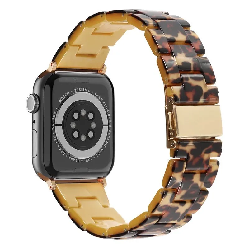 Luxurious Resin Link Band For Apple Watch Multiple Colors Available