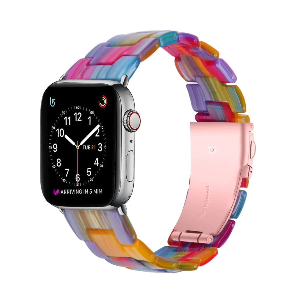 Luxurious Resin Link Band For Apple Watch Multiple Colors Available