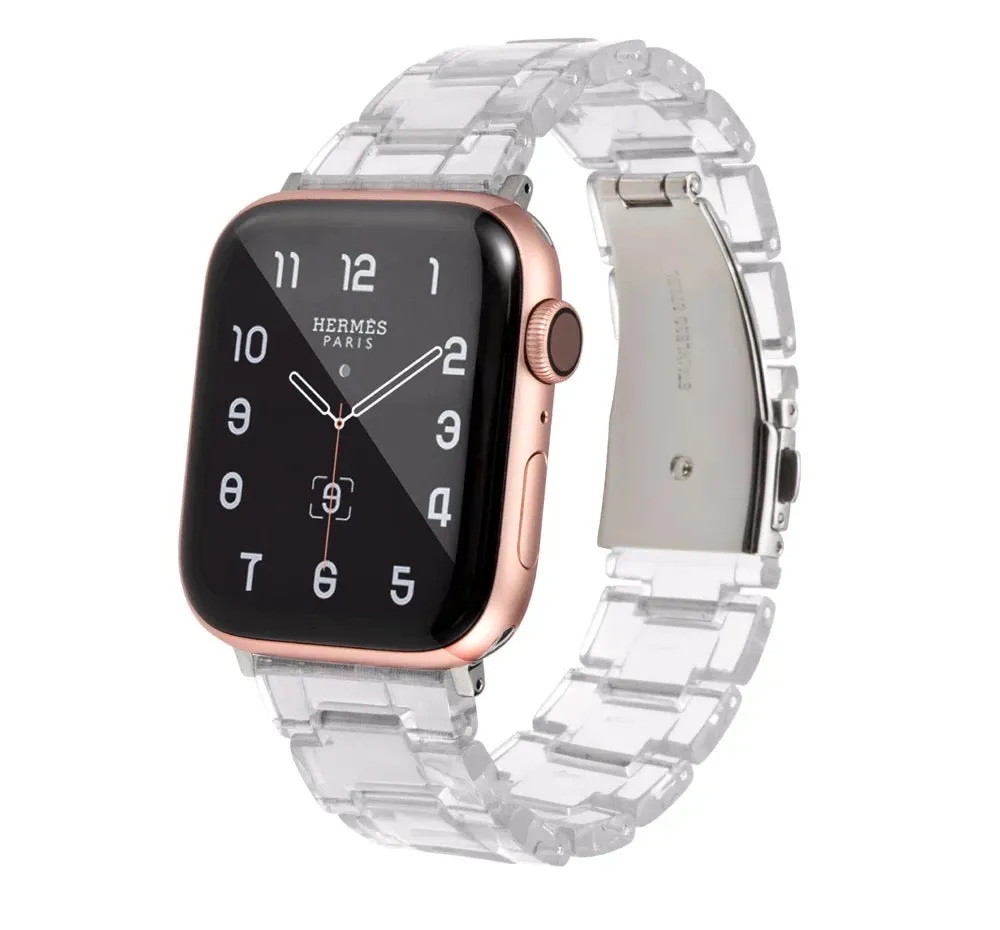 Luxurious Resin Link Band For Apple Watch Multiple Colors Available