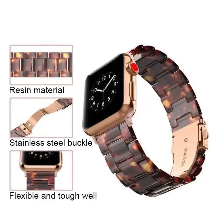 Luxurious Resin Link Band For Apple Watch Multiple Colors Available