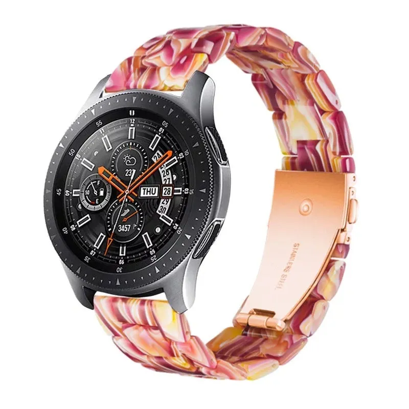 Luxurious Resin Link Band For Samsung Watch Multiple Colors Available