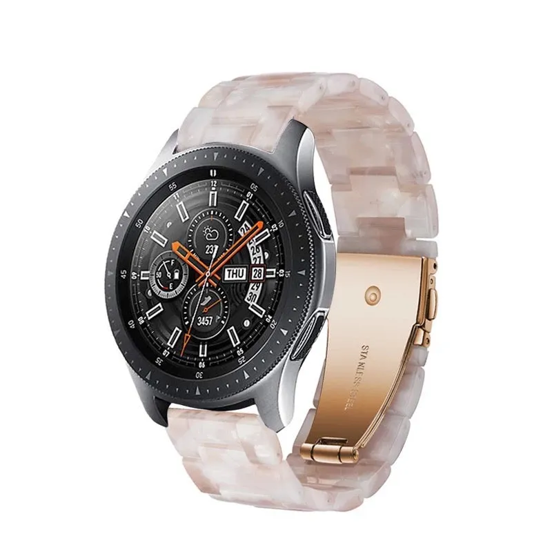 Luxurious Resin Link Band For Samsung Watch Multiple Colors Available