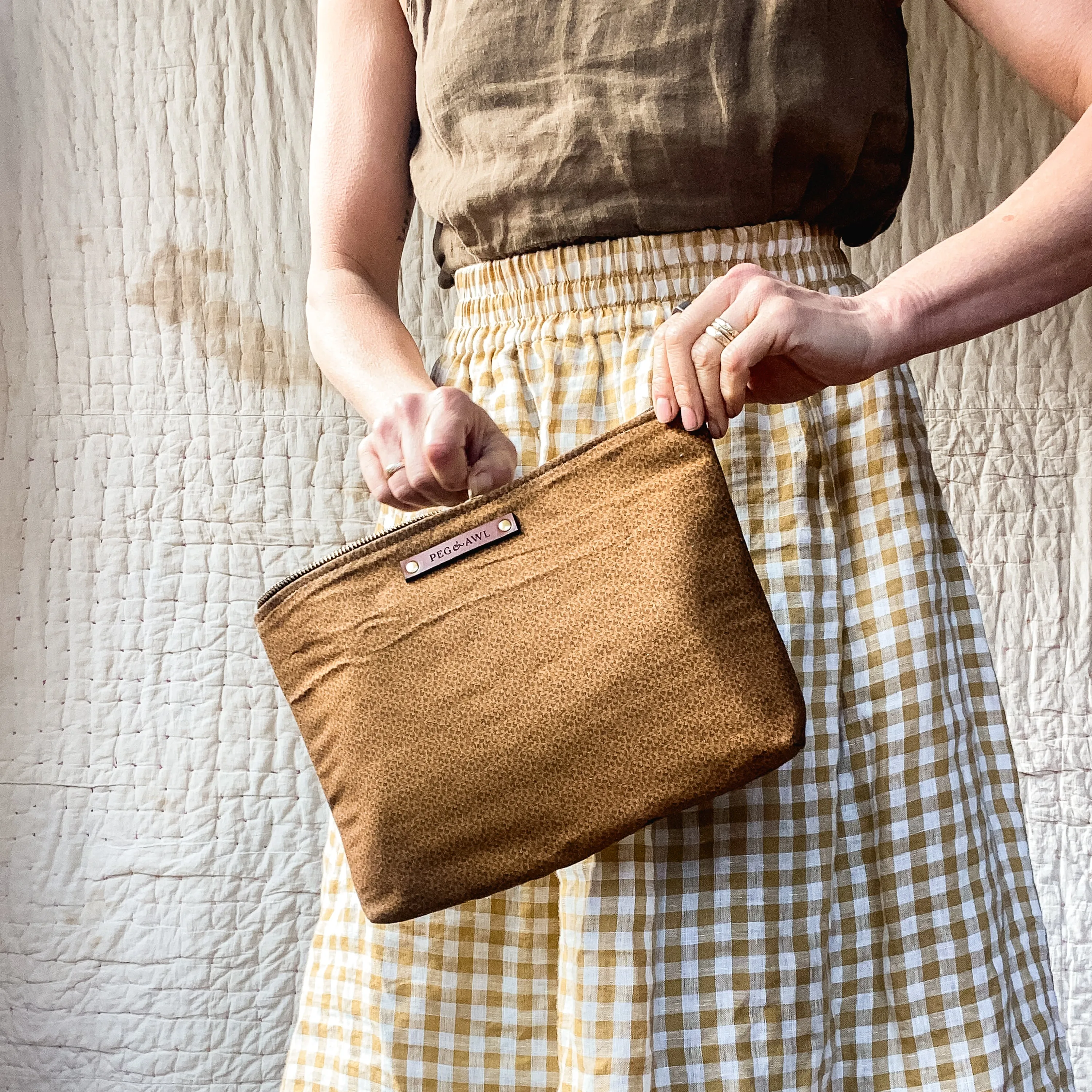 Maker Pouch with Vintage 1980s Cotton: Haika