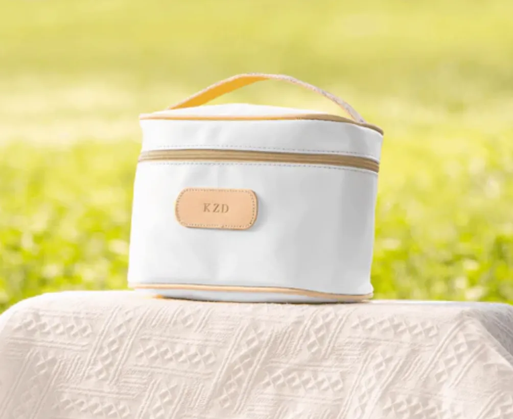 Makeup Case - White Coasted Canvas