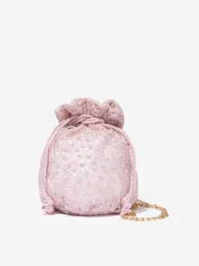 Marchesa Girls Chain Embellished Bucket Bag in Pink