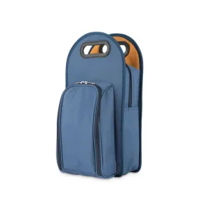 Metro™: 2-Bottle Tote in Navy & Orange