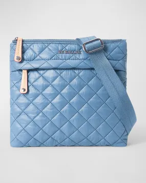 MFlat Quilted Nylon Crossbody Bag