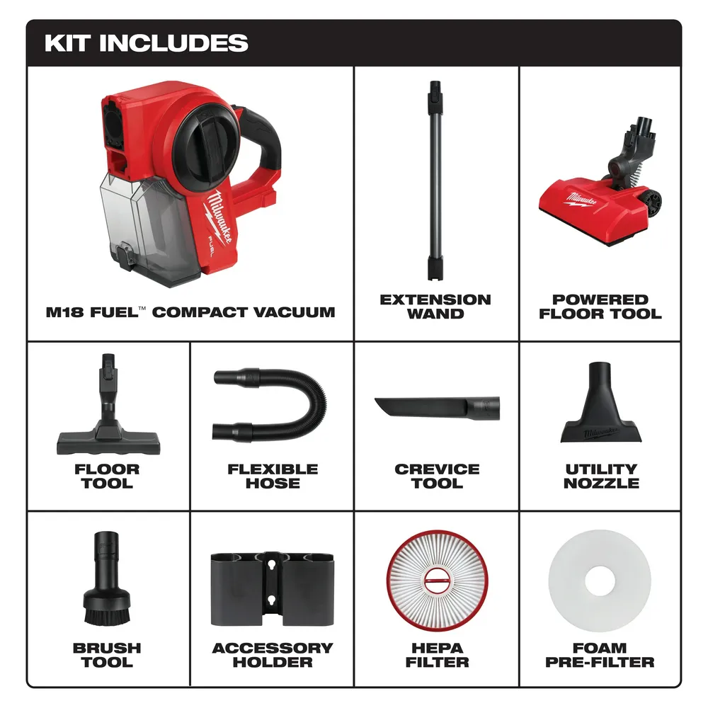 Milwaukee M18 Fuel 18.0V Compact Vacuum