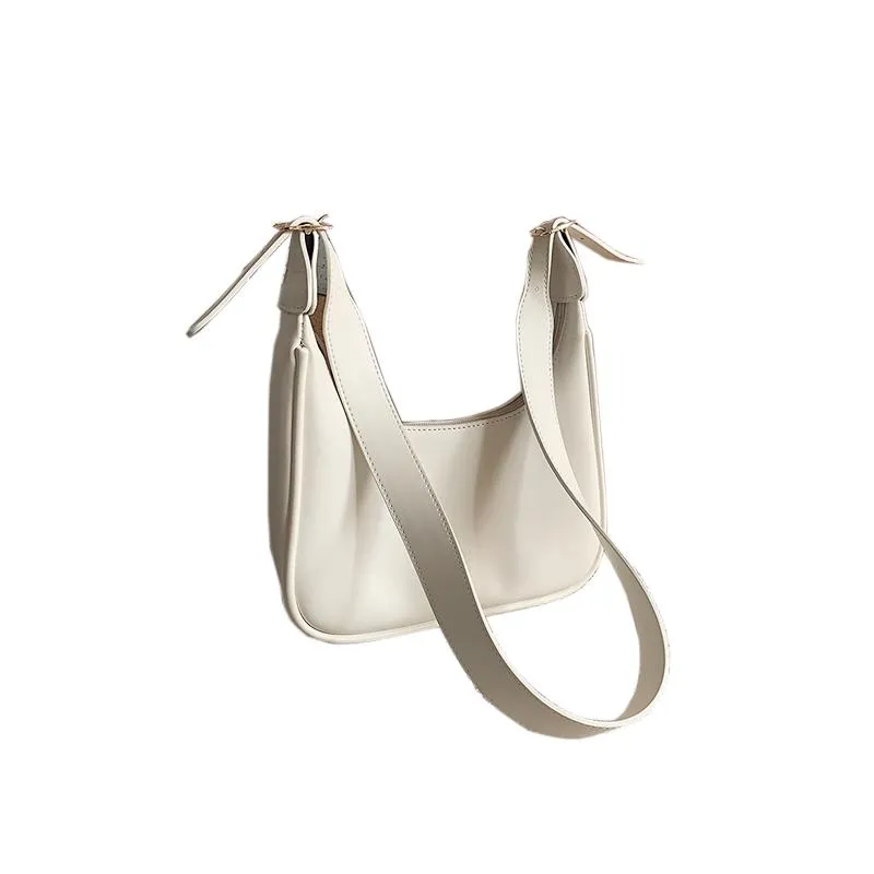 Minimalist Solid Color Pu Crossbody Hobo Bag