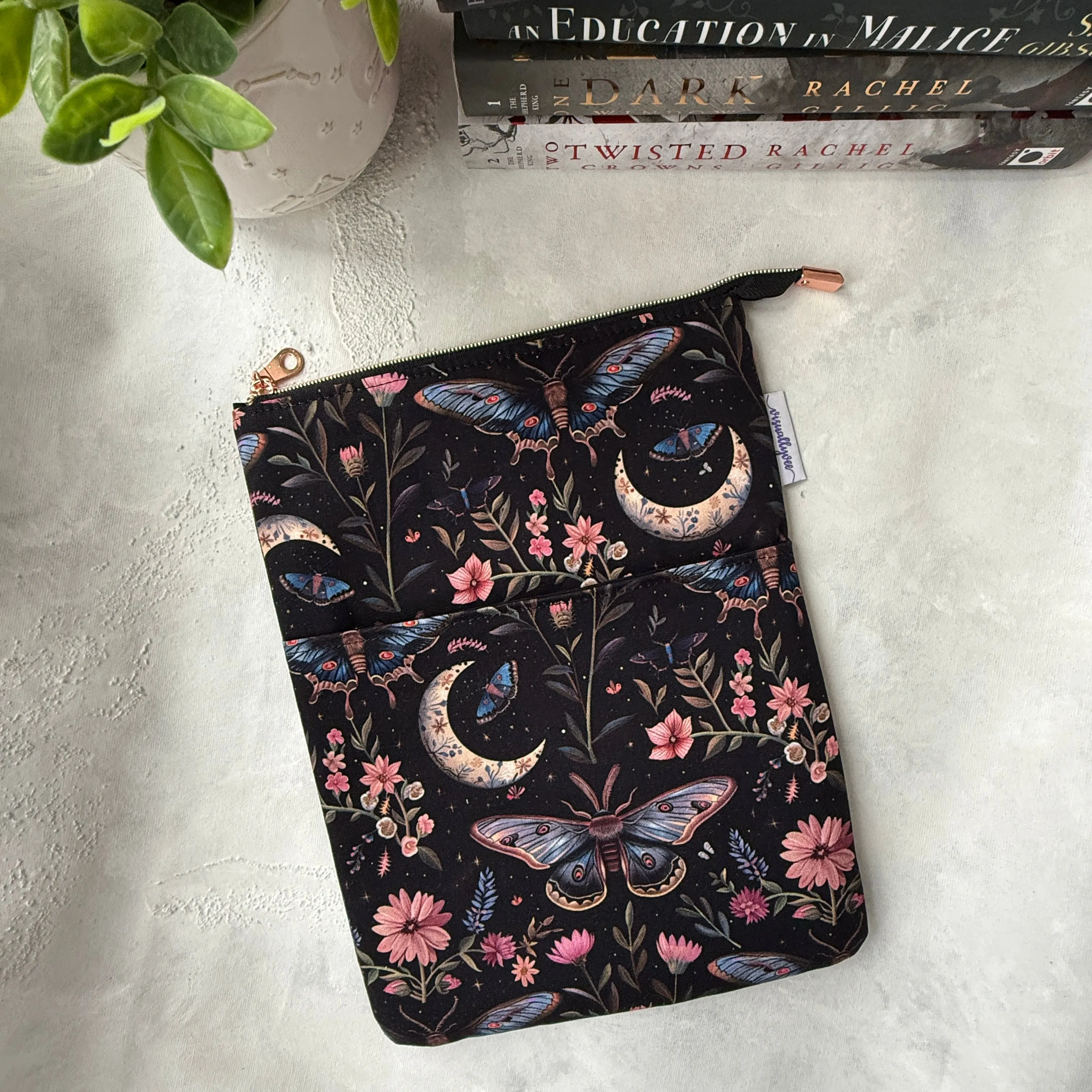 Mystic Moths  -  Zippered Book Sleeve