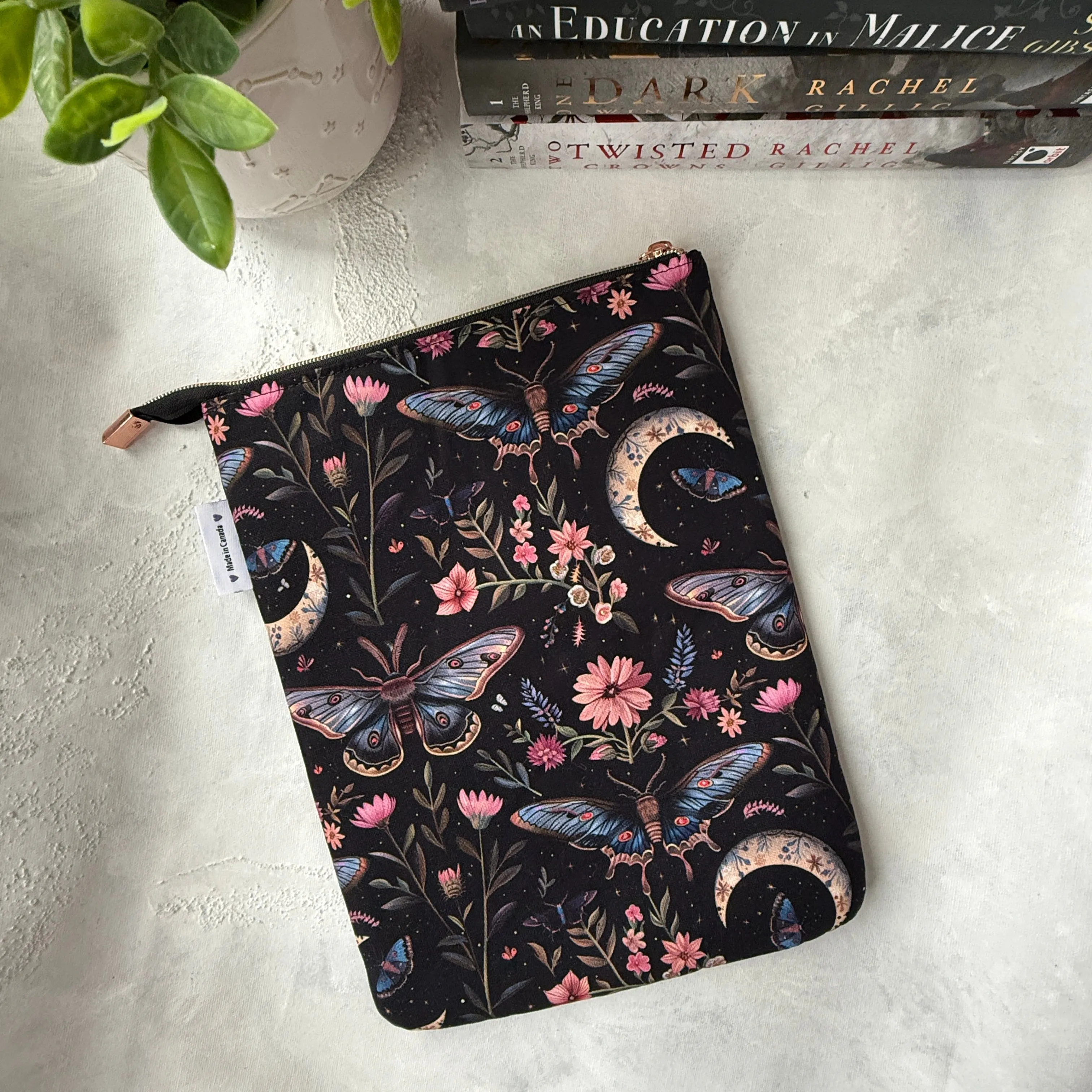 Mystic Moths  -  Zippered Book Sleeve