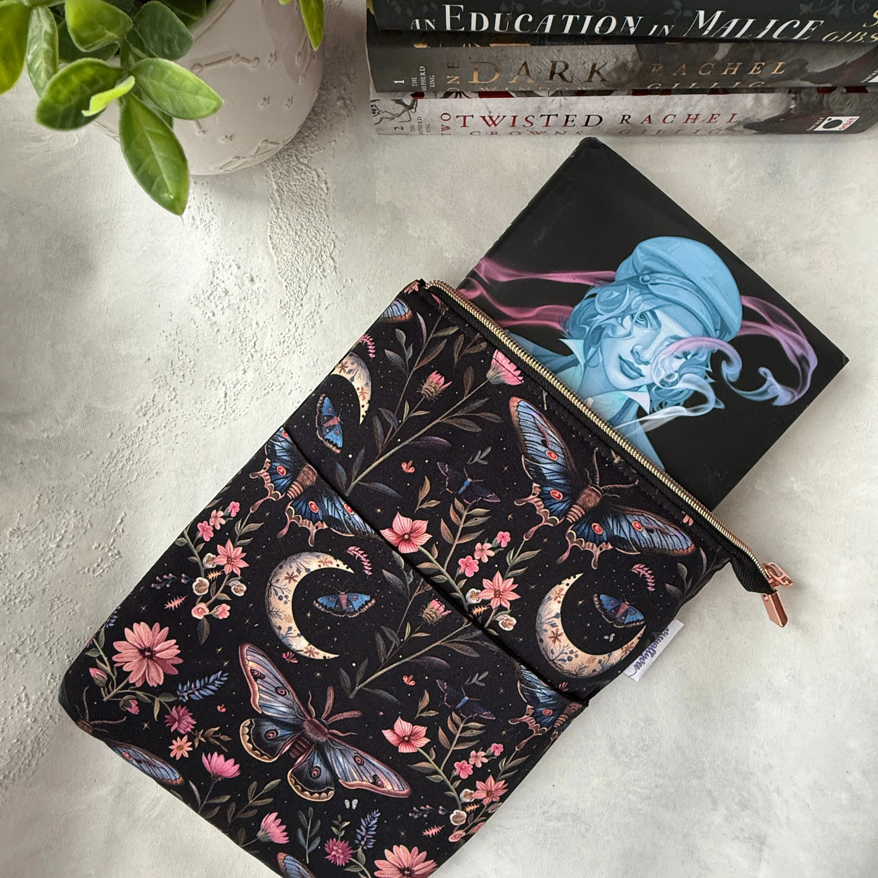 Mystic Moths  -  Zippered Book Sleeve